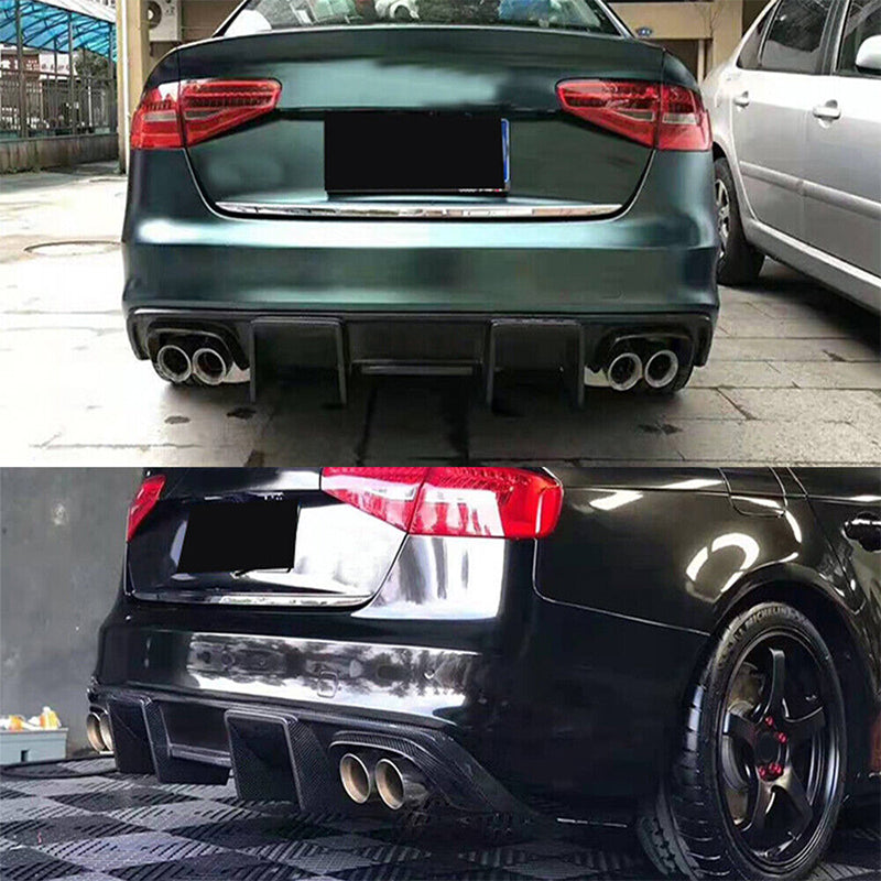 アウディ S4 B8.5 Sedan Facelift カーボン リアバンパー ディフューザー バランスリップ スポイラー