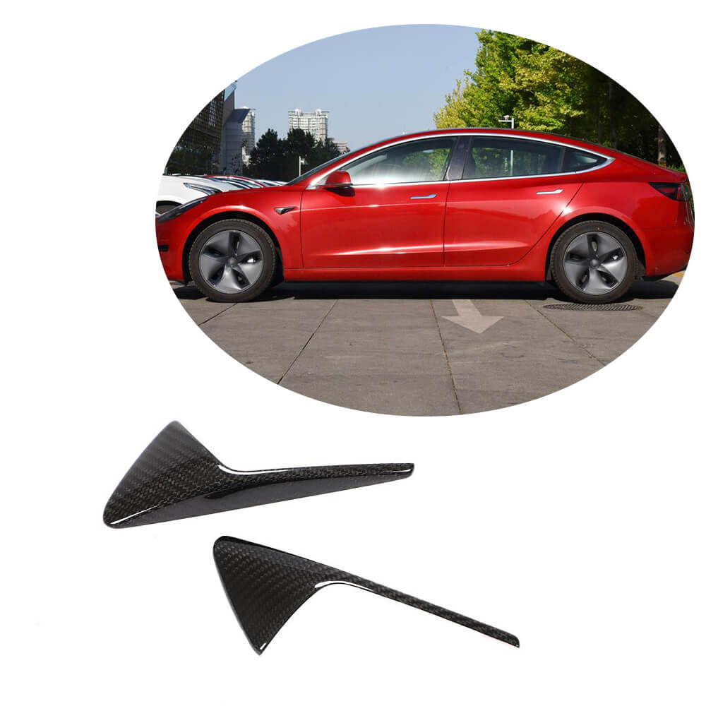 テスラ Model S/Model 3/Model X 12-20 カーボン サイドCamera Marker