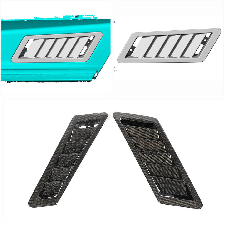 メルセデスベンツ W463 G55 G63 G65 AMG 04-18 ドライカーボン エア Intake フェンダーベンド サイドcoop グリル