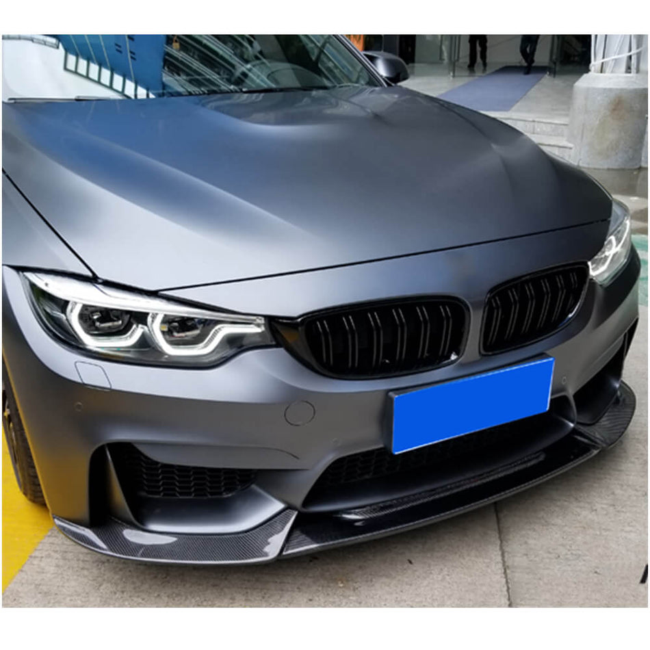 BMW F80 M3 F82 F83 M4 カーボン フロントバンパー リップスポイラー ワイドボディキッド