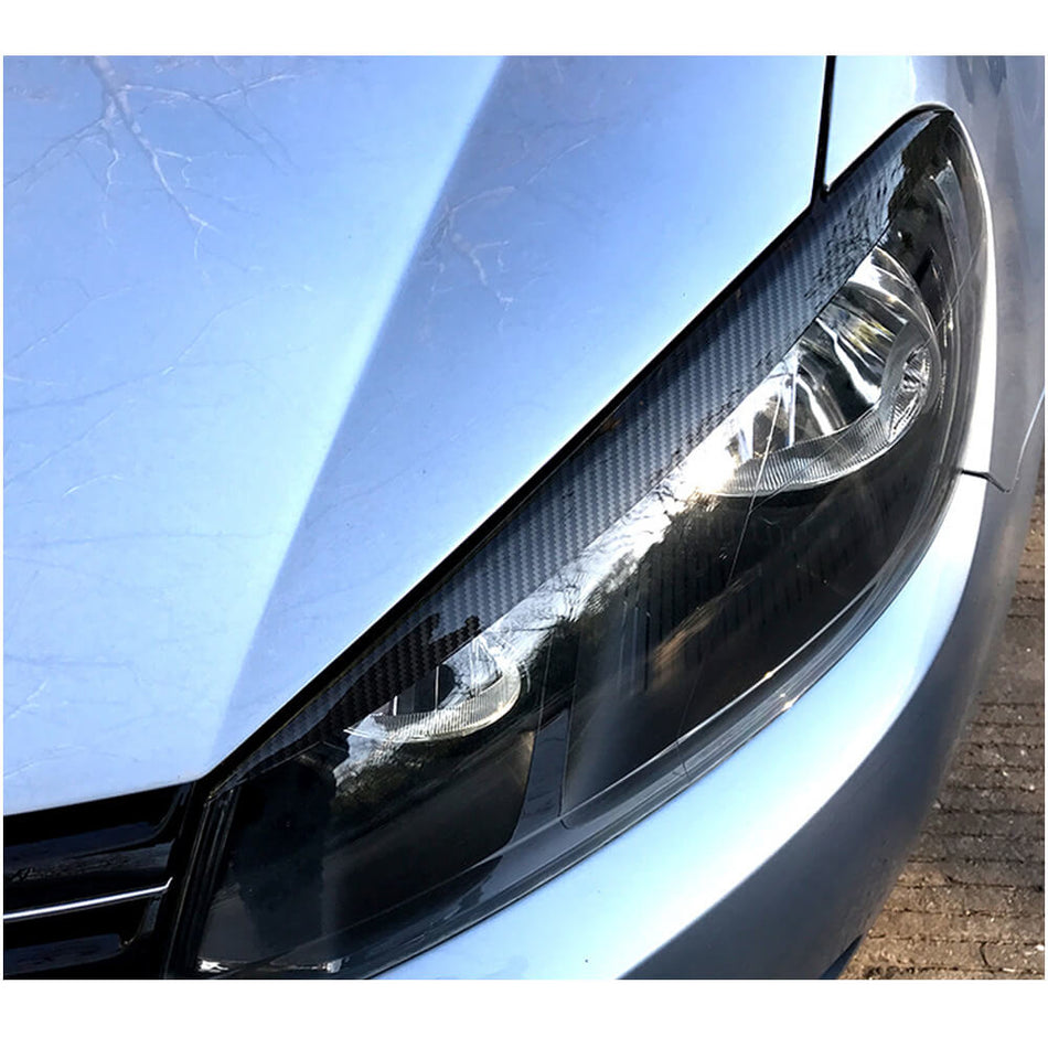 フォルクスワーゲン Golf 6 MK6 GTI R/R20 カーボン Headlight Eyelids Lamp Eyebrows