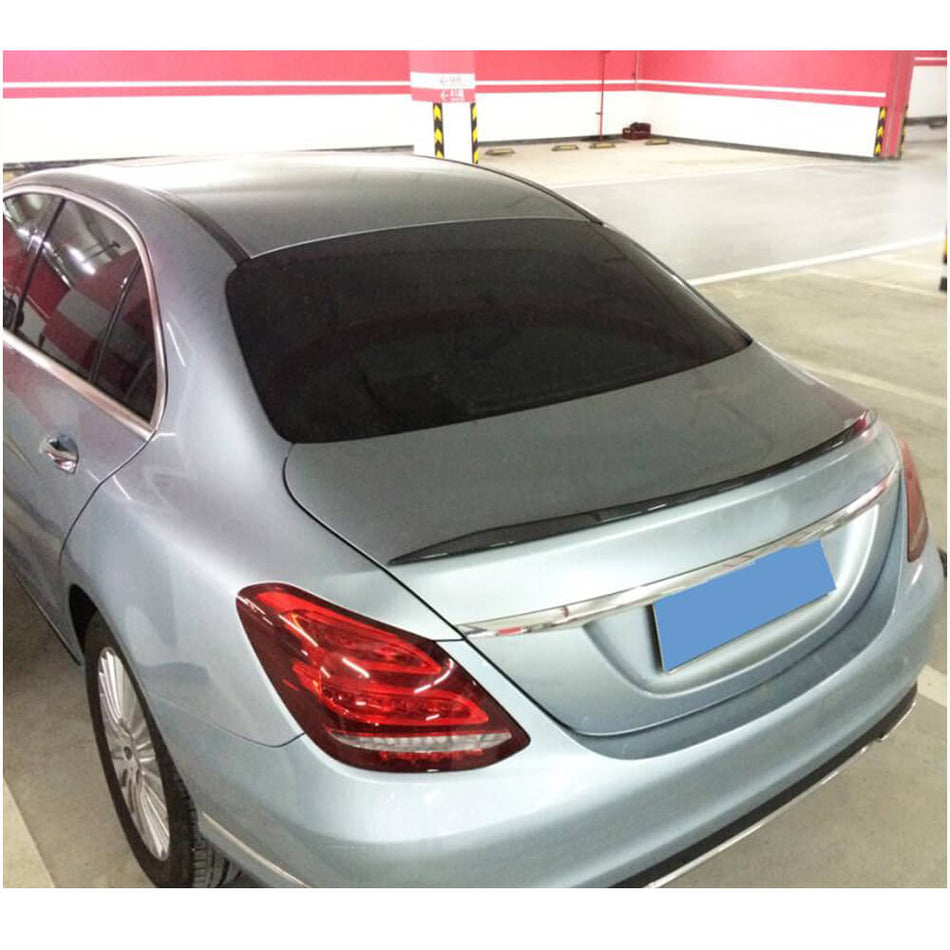 メルセデスベンツ C-Class W205 カーボン リア トランク スポイラー ウィングリップ | C180 C200 C250 C300 C350 C400 C450 C63 S AMG