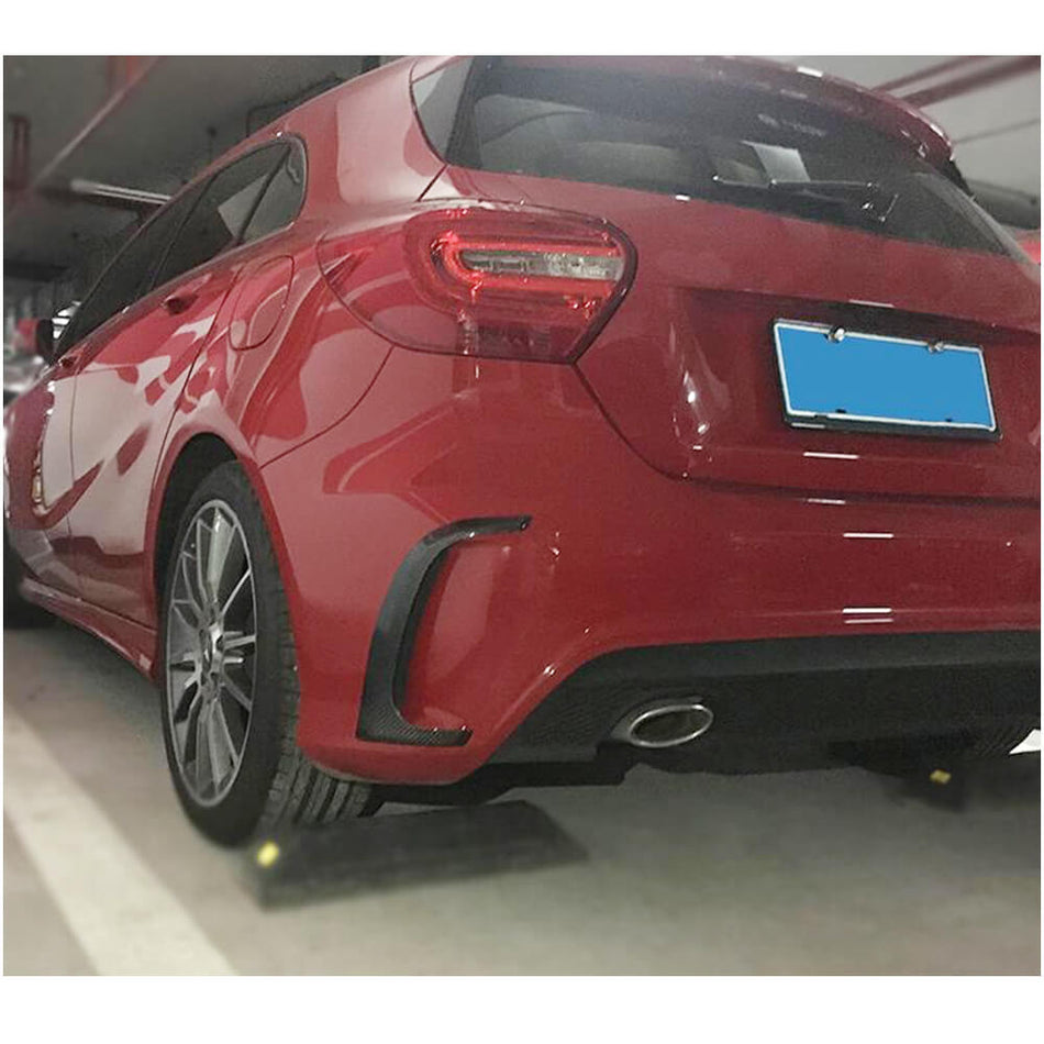 メルセデスベンツ W176 A45 AMG ハッチバック 13-15 カーボン リアバンパー Fins エアベンド ボディキット