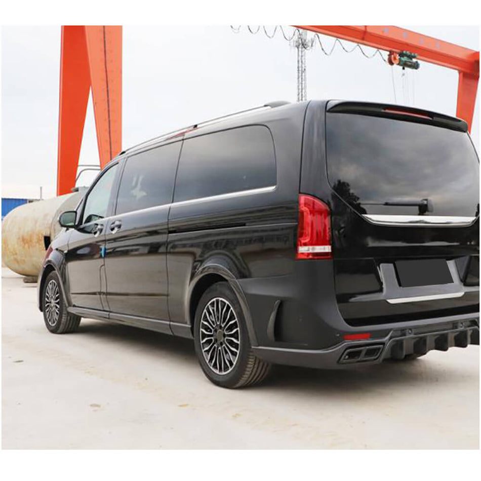 メルセデスベンツ W447 Vito 2016-2019 ドライカーボン サイドスカート ドアロッカーパネル エクステンションリップ