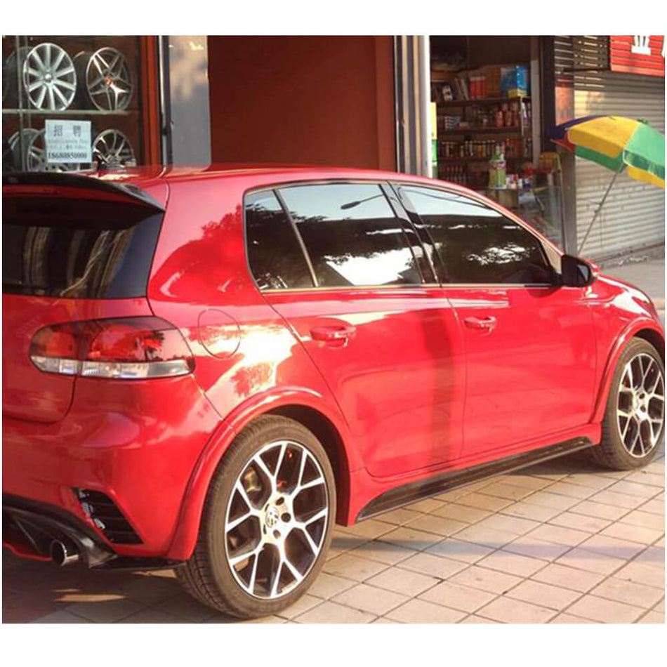 フォルクスワーゲン Golf 6 VI MK6 ベース カーボン サイドスカート ドアロッカーパネル エクステンションリップ