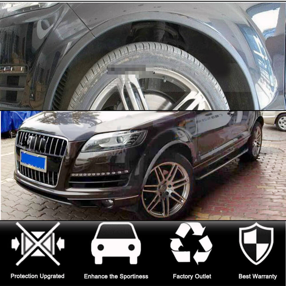 アウディ Q7 S Line RSQ7 2006-2015 Matte ブラック ホイールアーチ フェンダーエクステリアアクセサリー