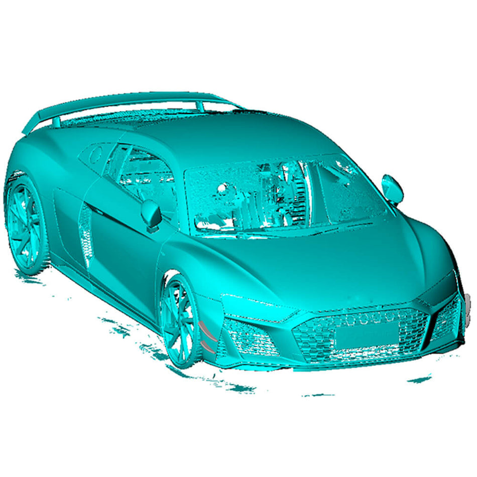 アウディ R8 V10 クーペ Spyder コンバーチブル 2ドア 23+ ドライカーボン フロントバンパー フィン エアベンド エアロ ボディキット