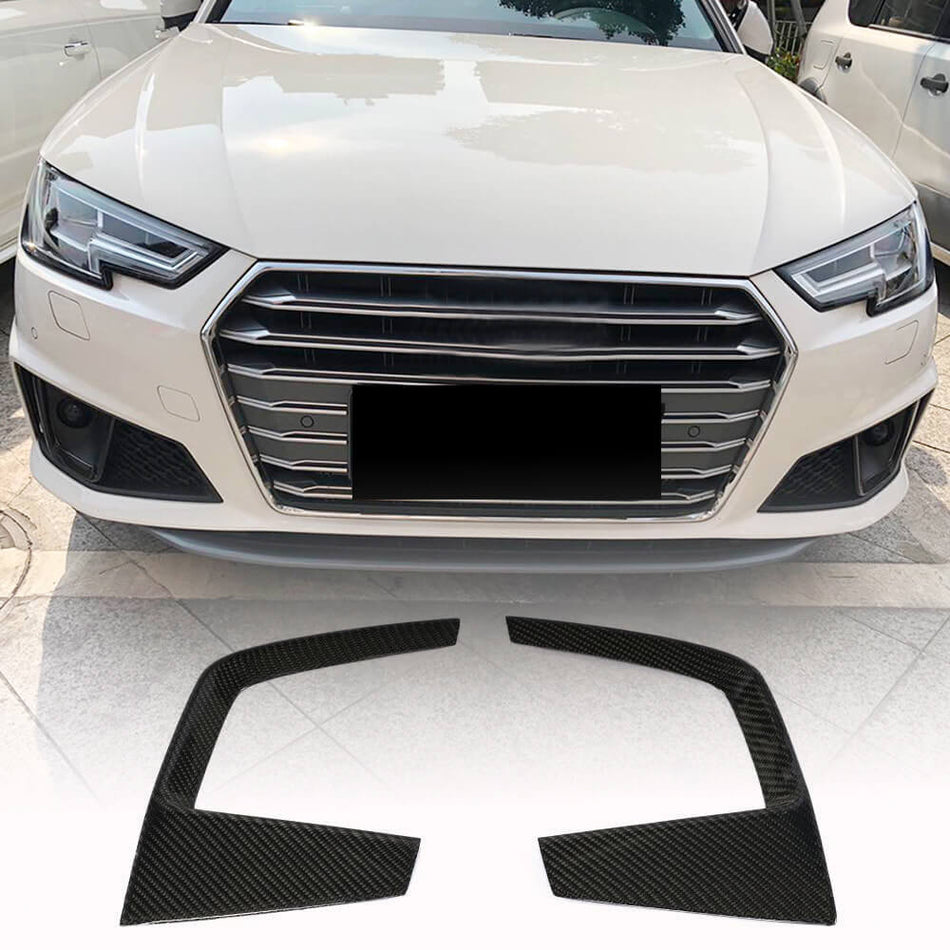 アウディ S4 A4 Sline B9 Sedan フェイスリフト前 カーボン フロント Fog Lamp エアベンド トリム