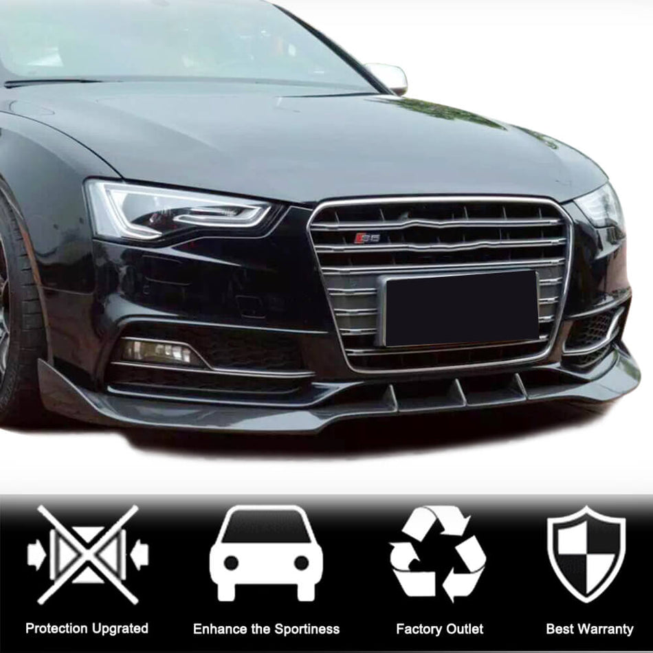 アウディ S5 A5 Sline B8.5 Facelift カーボン フロントバンパー リップスポイラー ワイドボディキッド