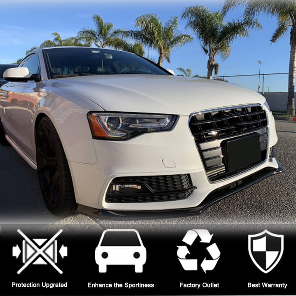 アウディ S5 A5 Sline B8.5 Facelift カーボン フロントバンパー リップスポイラー ワイドボディキッド