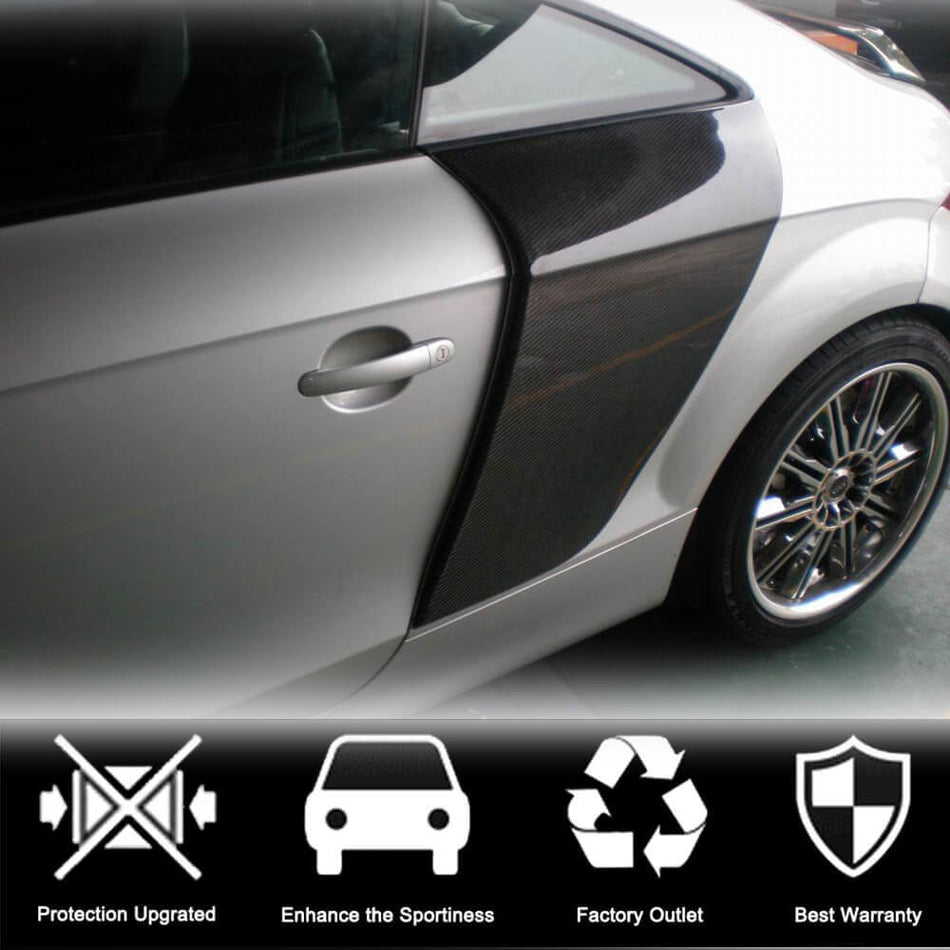 アウディ TT TTS TTRS MK2 8J フェイスリフト前 カーボン Door Quarter Panel カバーs サイドBlades フェンダーベンド