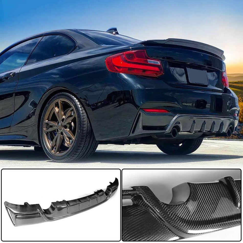 BMW 2シリーズ F22 F23 M Sport カーボン リアバンパー ディフューザー バランスリップ | 220i 228i 230i M-tech M235i M240i