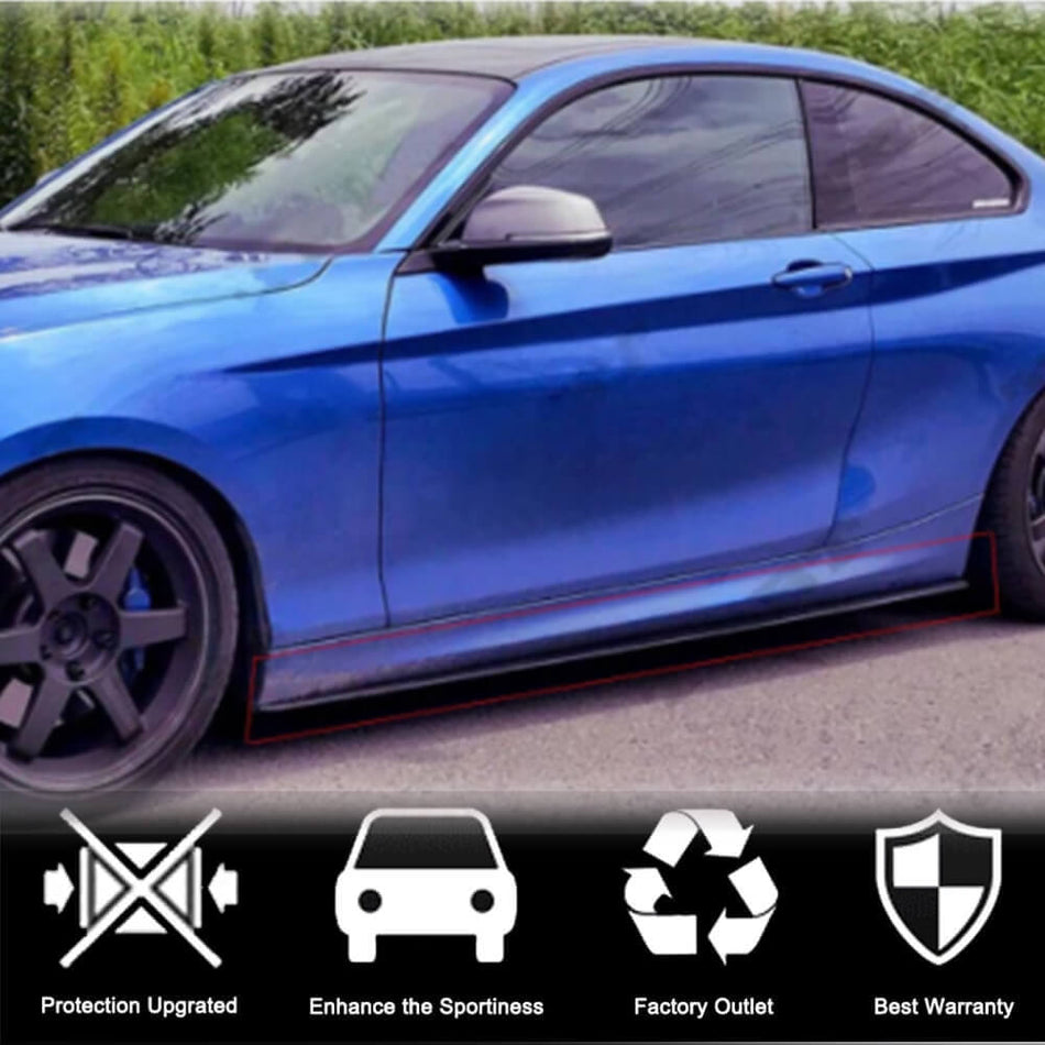 BMW 2シリーズ F22 F23 M Sport カーボン サイドスカート ドアロッカーパネル エクステンションリップ | 220i 228i 230i M-tech M235i M240i