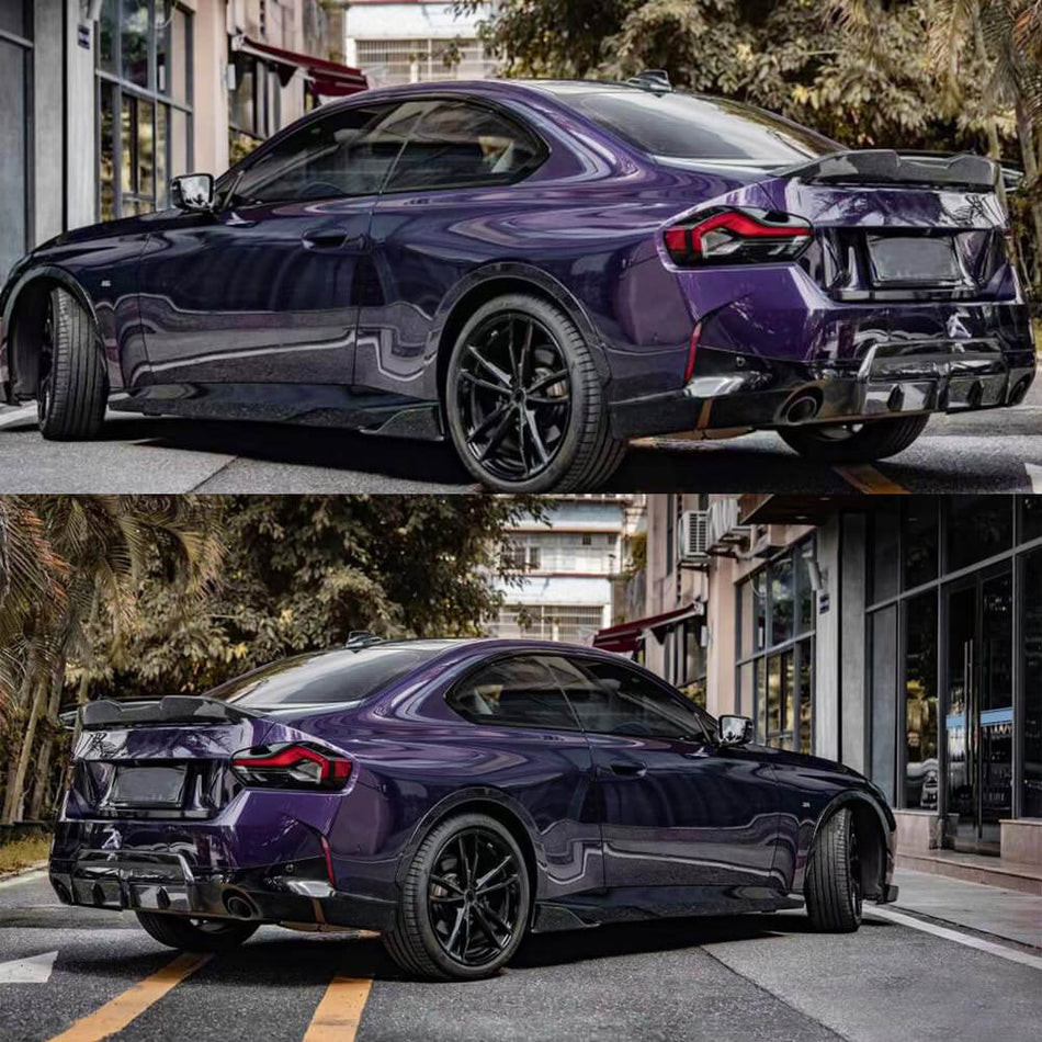 BMW 2シリーズ G42 220i 230i M Sport M240i 22-23 ドライカーボン ホイールアーチ フェンダープロテクター リップ トリム