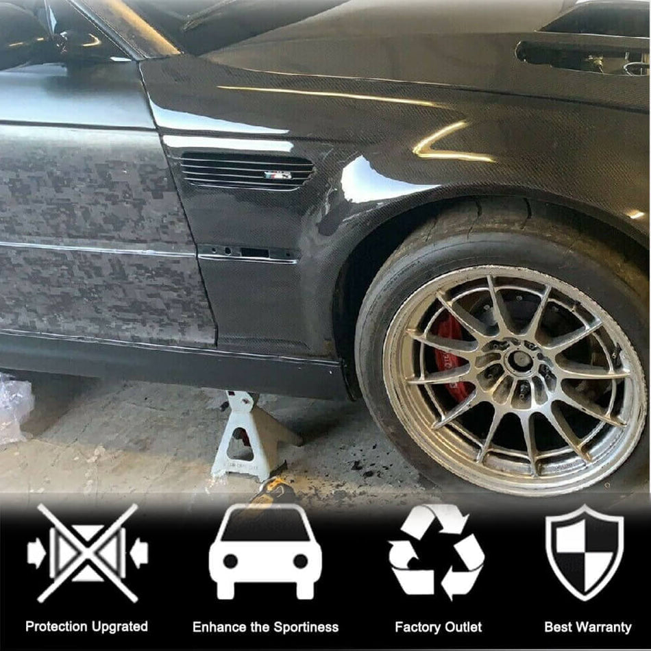 BMW 3シリーズ E46 M3 2ドア カーボン サイドエア フェンダーベンド カバー Wideボディキット