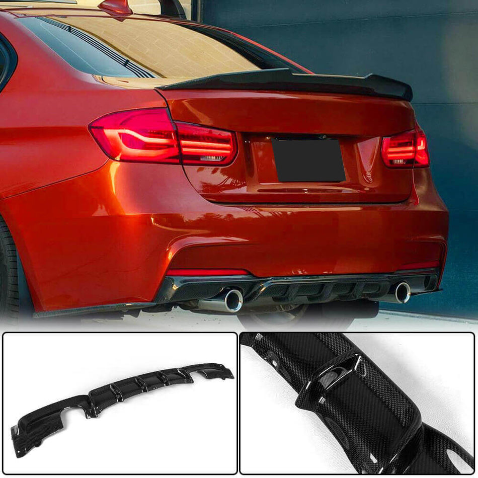 BMW 3シリーズ F30 M Sport カーボン リアバンパー ディフューザー バランスリップ | 318i 320i 328i 330i 335i 340i M-tech