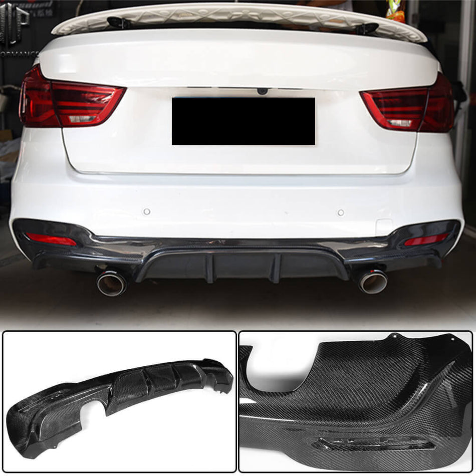BMW 3シリーズ F34 M Sport GT GranTurismo カーボン リアバンパー ディフューザー Lip ワイドボディキッド | 320i 328i 330i 335i 340i M-tech