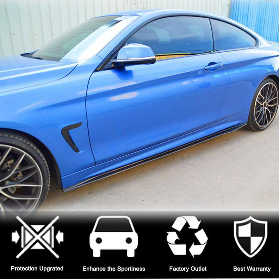 BMW 4シリーズ F32 F33 M Sport カーボン サイドスカート ドアロッカーパネル エクステンションリップ | 420i 428i 430i 435i 440i M-tech