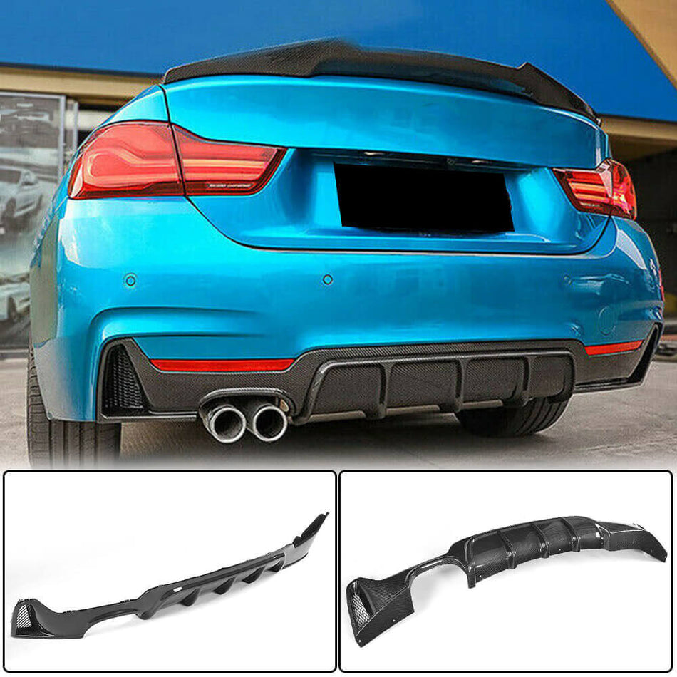 BMW 4シリーズ F32 F33 F36 M Sport カーボン リアバンパー ディフューザー Lip | 420i 428i 430i 435i 440i M Tech