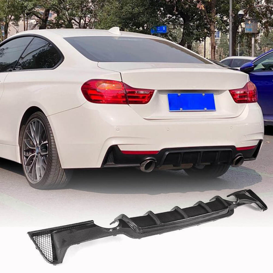 BMW 4シリーズ F32 F33 F36 M Sport カーボン リアバンパー ディフューザー バランスリップ | 420i 428i 430i 435i 440i M Tech