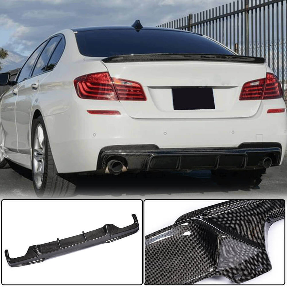 BMW 5シリーズ F10 M Sport カーボン リアバンパー ディフューザー バランスリップ | 520i 528i 530i 535i 550i M-tech