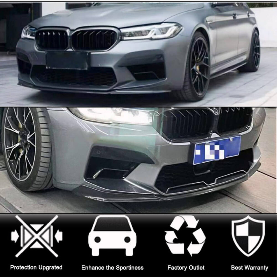 BMW 5シリーズ F90 M5 Sedan カーボン フロントバンパー リップ スポイラー スプリッター