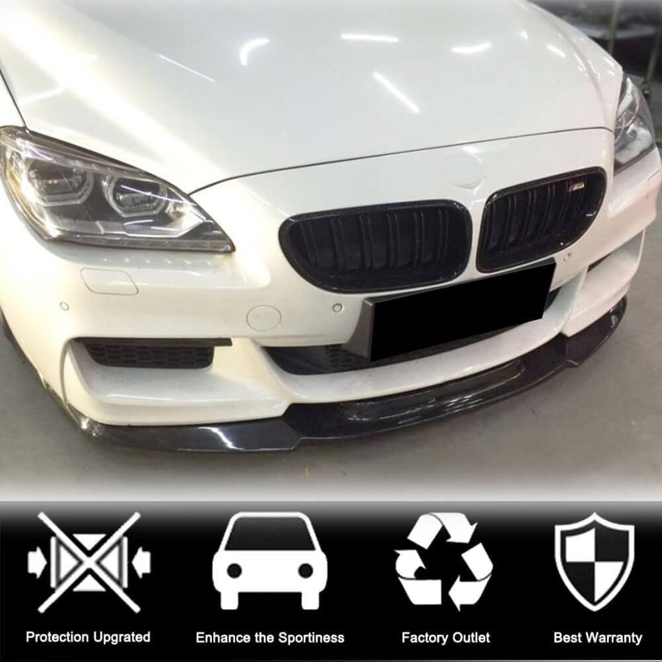 BMW 6シリーズ F06 F12 F13 640i 650i M Sport カーボン フロントバンパー リップ スポイラー ボディキット