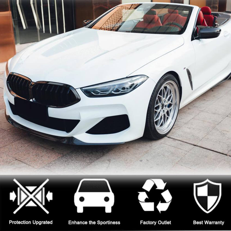 BMW 8シリーズ G14 G15 G16 840i M850i M Sport ドライカーボン フロントバンパー リップ スポイラー