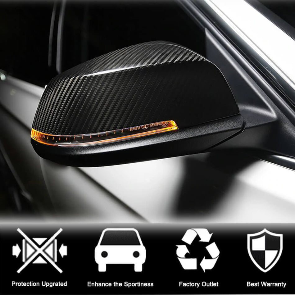 BMW F10 F11 F06 F12 F13 F01 F02 カーボン リプレイスメントサイドミラー カバー カップ