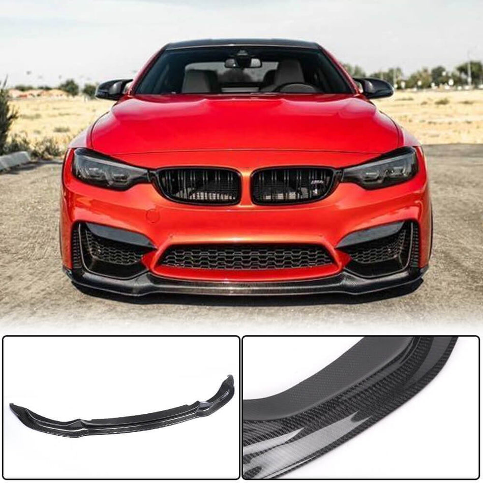 BMW F80 M3 F82 F83 M4 カーボン フロントバンパー リップ スポイラー ワイドボディキッド