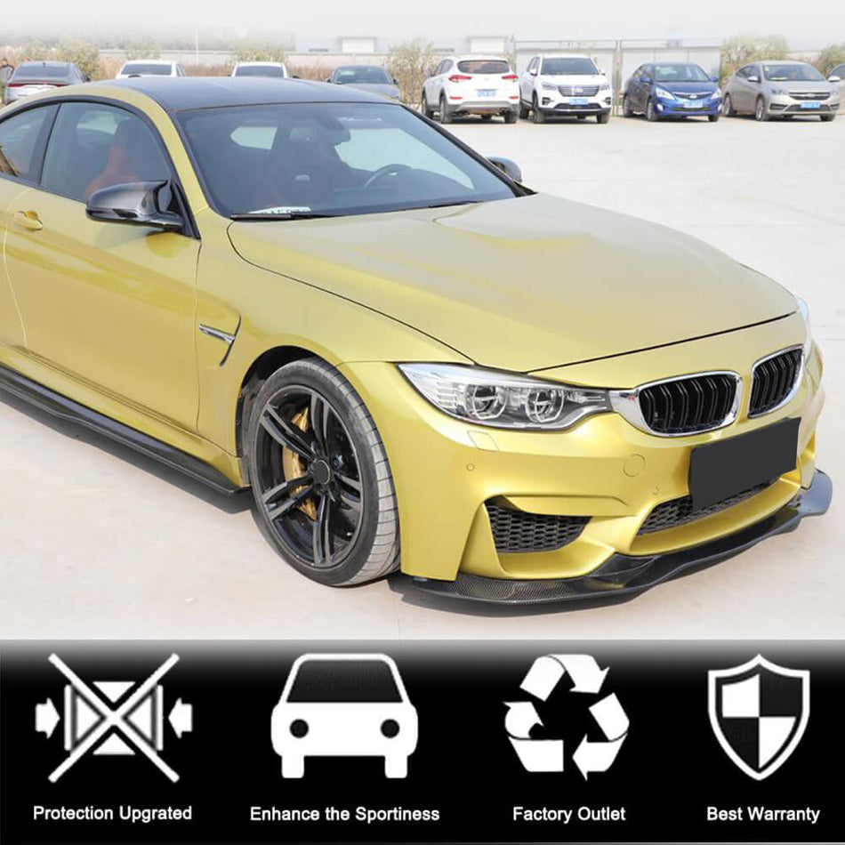 BMW F80 M3 F82 F83 M4 カーボン フロントバンパー リップ スポイラー ボディキット