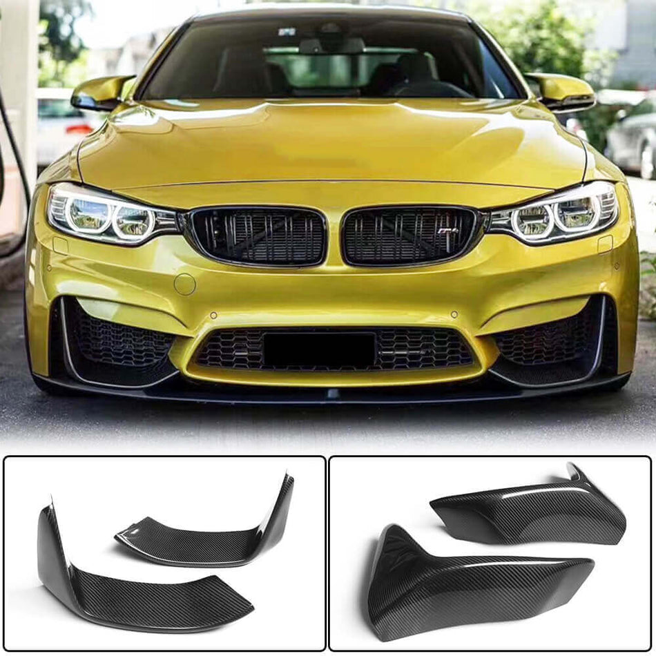 BMW F80 M3 F82 F83 M4 カーボン フロントバンパー スプリッター カップウイング ウィングレット Canard Flaps