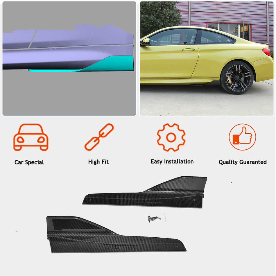 BMW F80 M3 F82 F83 M4 カーボン サイドスカート スプリッター Canard カップウイング ウィングレット Flaps