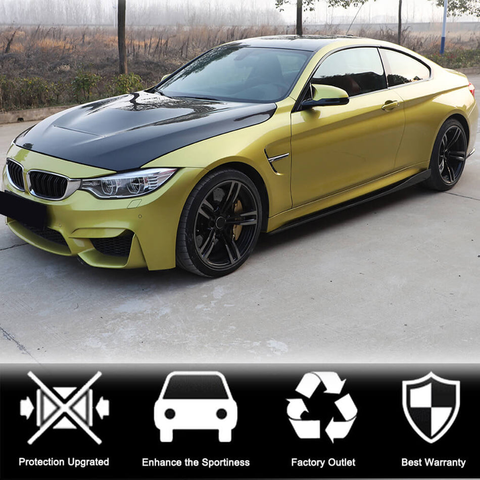 BMW F82 F83 M4 カーボン サイドスカート ドアロッカーパネル エクステンションリップ