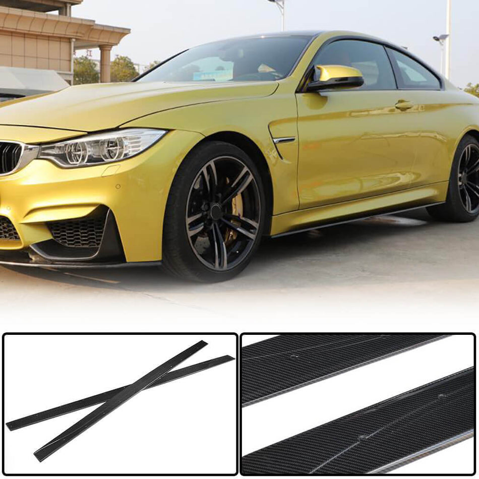 BMW F82 F83 M4 カーボン サイドスカート ドアロッカーパネル エクステンションリップ