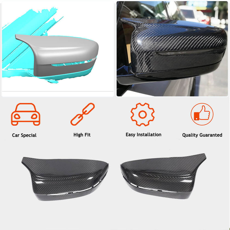 BMW G20 G22/G23 G30 G32 GT G11 G14/G15/G16 ドライカーボン リプレイスメントサイドミラー カバー カップ LHD