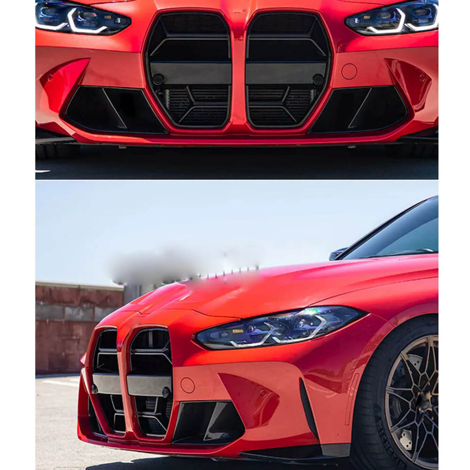 BMW G80 M3 G82 G83 M4 ブラック フロント グリル バンパー グリル フレームトリム エンブレム