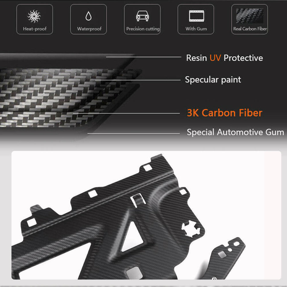 BMW G80 M3 G82 M4 G87 M2 2021+ ドライカーボン Water Tank Radiating Plate カバー トリム インテリア アクセサリー