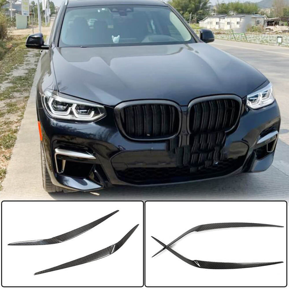 BMW X3 G01 X4 G02 カーボン Headlight Eyebrows Lamp Eyelids