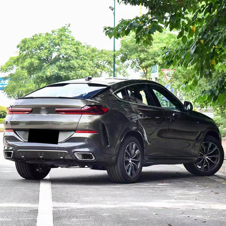 BMW X6 G06 M50i M (Competition) ドライカーボン リア トランク スポイラー ウィングリップ