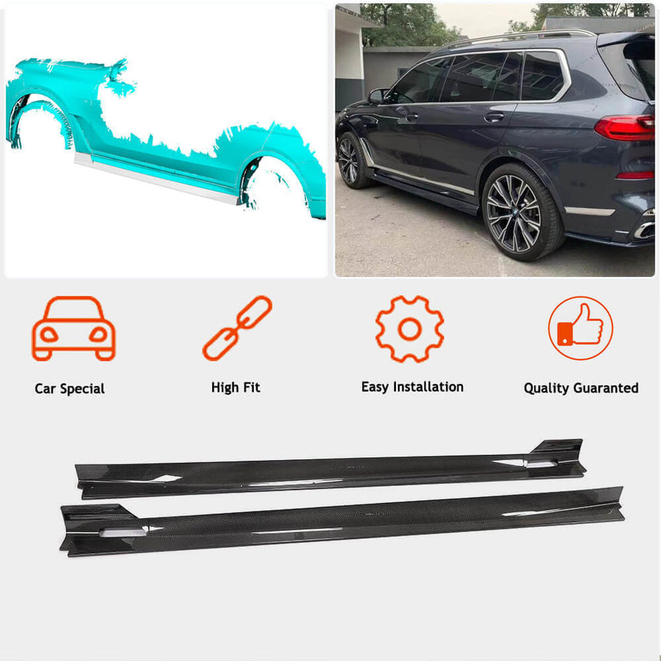 BMW X7 G07 M Sport M50i カーボン サイドスカート エクステンションリップ Canard Apron スプリッター
