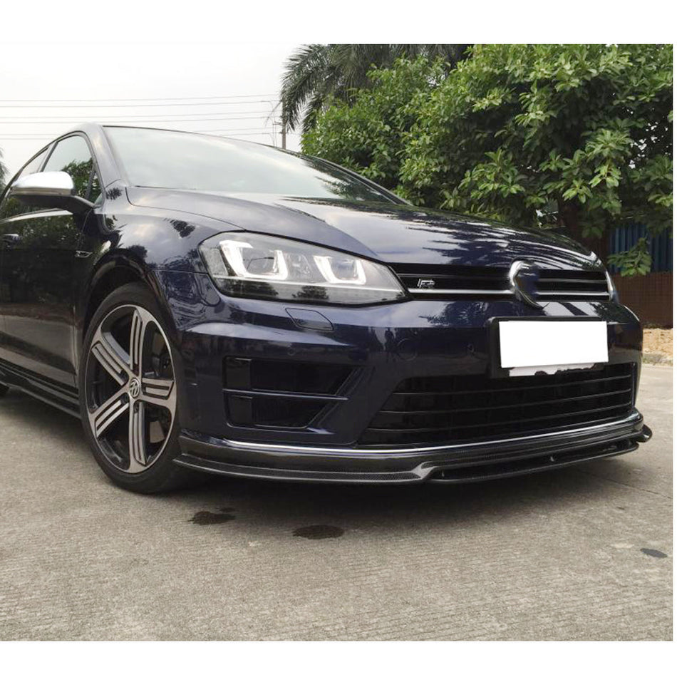 フォルクスワーゲン Golf 7 MK7 R R-line カーボン フロントバンパー リップスポイラー ワイドボディキッド