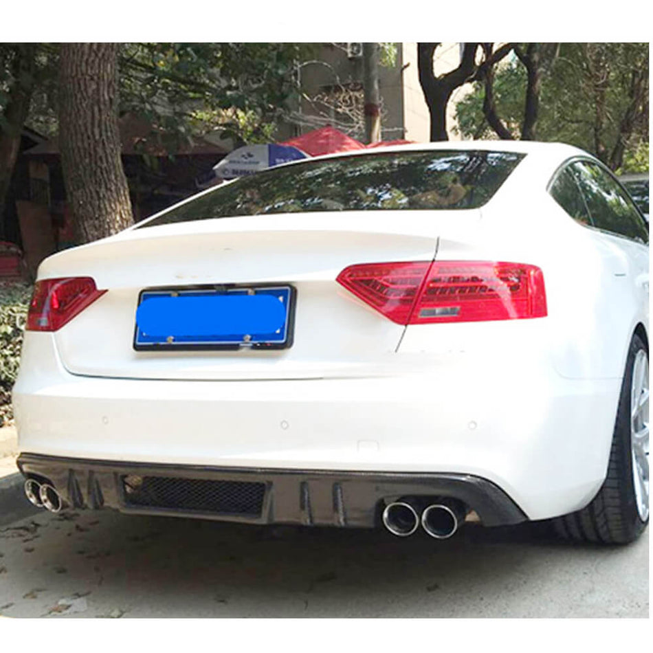 アウディ A5 B8.5 ベース Sedan Facelift カーボン リアバンパー ディフューザー Lip