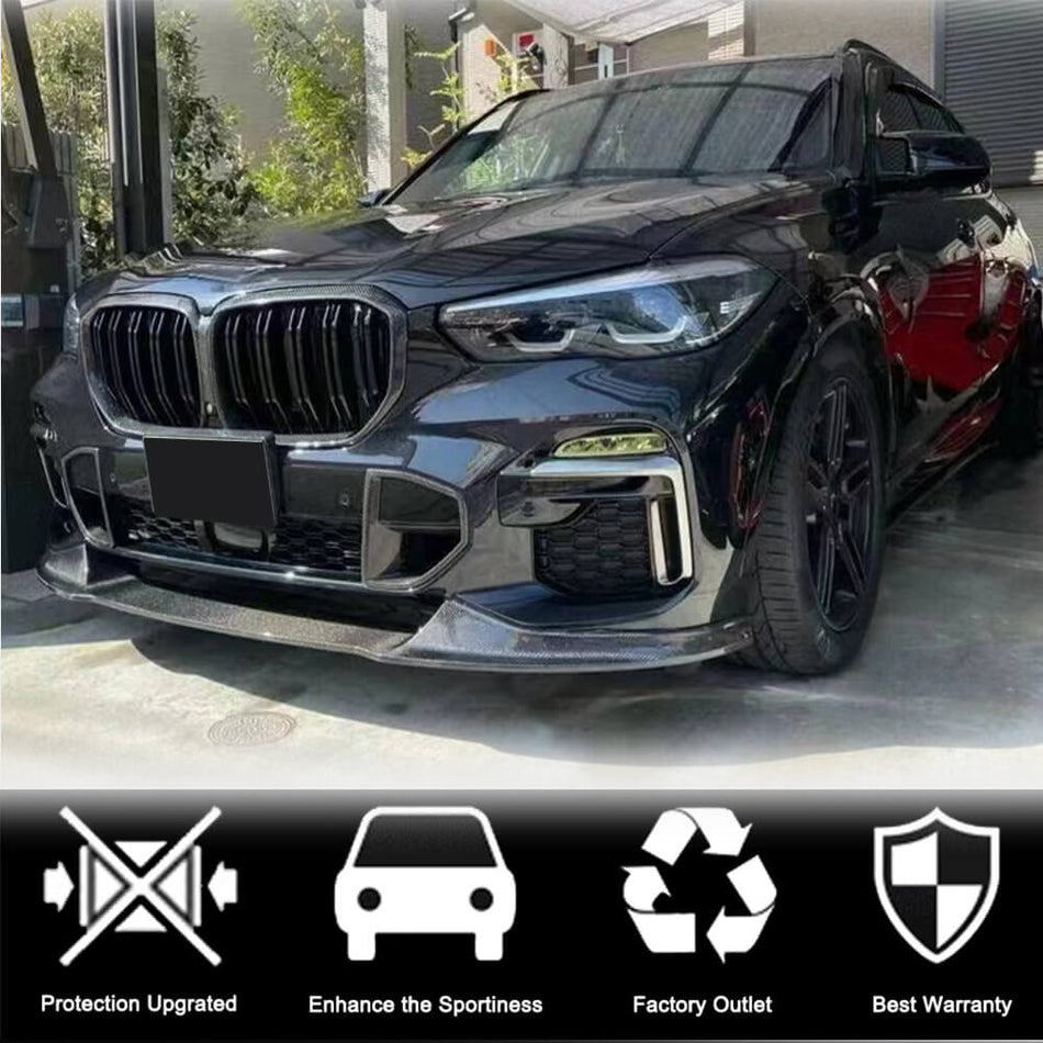 BMW X5 G05 カーボン フロント グリル バンパー グリル トリム エンブレム | xDrive30d xDrive40i xDrive50i M50i