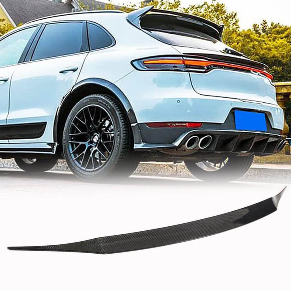 ポルシェ Macan 20-23 カーボン リア ミドルスポイラー ウィンドウウィングリップ