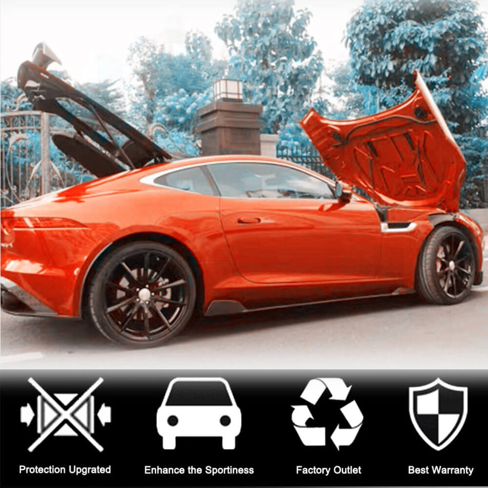ジャガー F-TYPE 2013-2017 カーボン サイドスカート ドアロッカーパネル エクステンションリップ