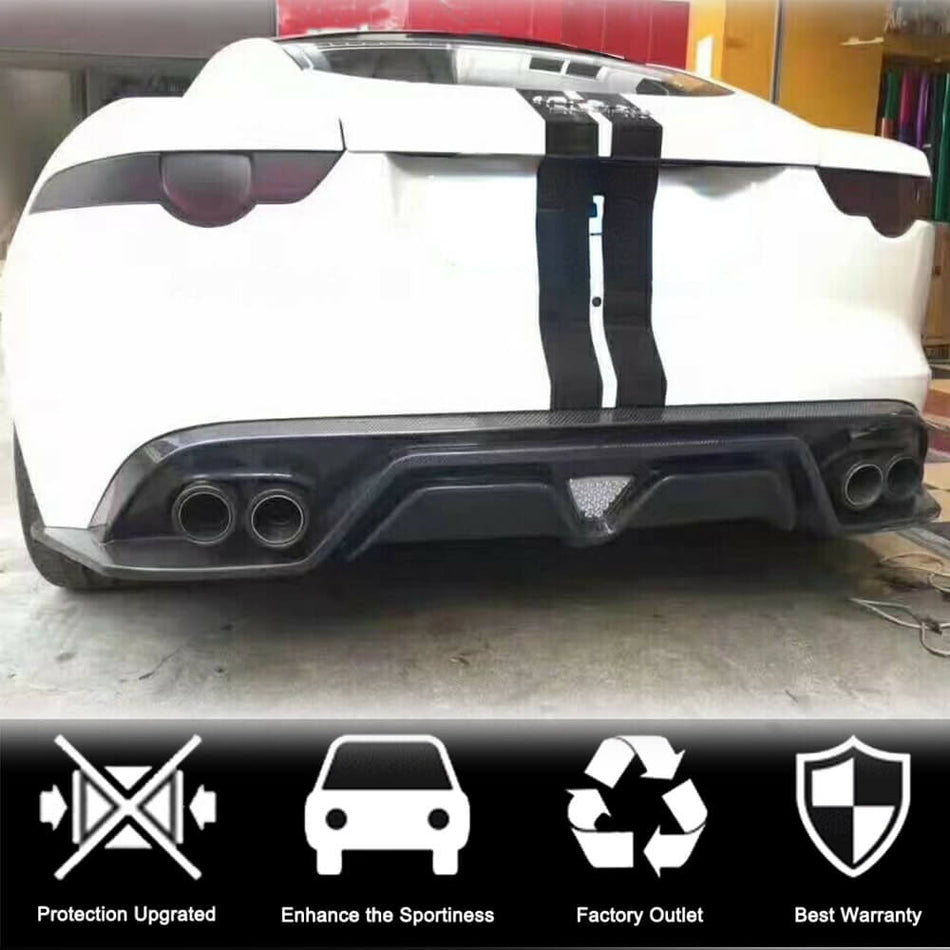 ジャガー F-TYPE X152 カーボン リアバンパー ディフューザー バランスリップ