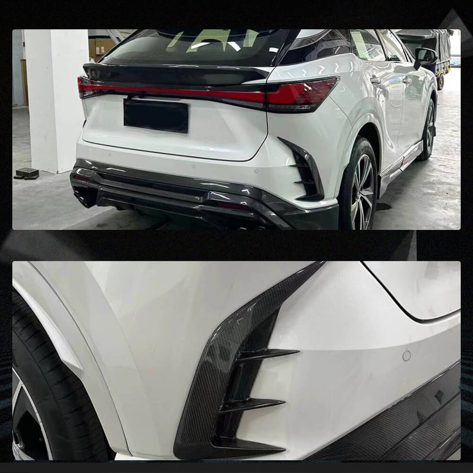 レクサス RXシリーズ RX350 Sport Utility 4ドア カーボン リアバンパー スプリッター Canard Flaps