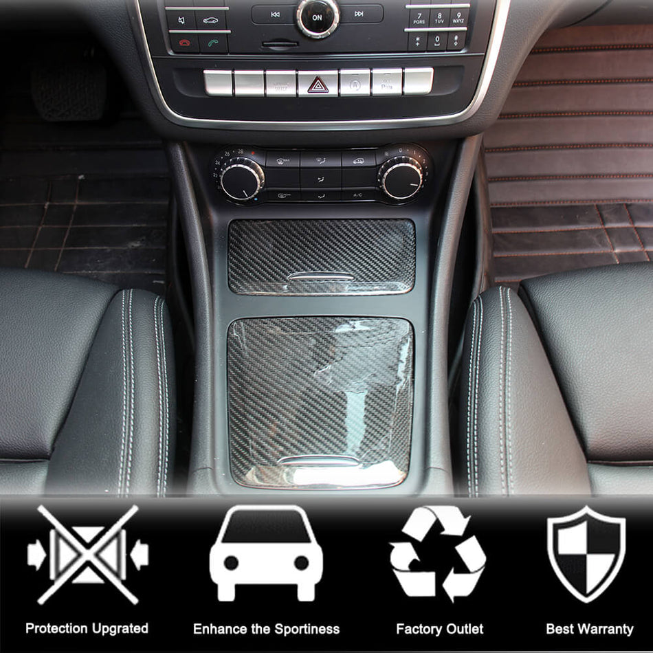 メルセデスベンツ A CLA GLA Class W176 W117 C117 X156 ドライカーボン センターコンソール Storage Box カバー Lid