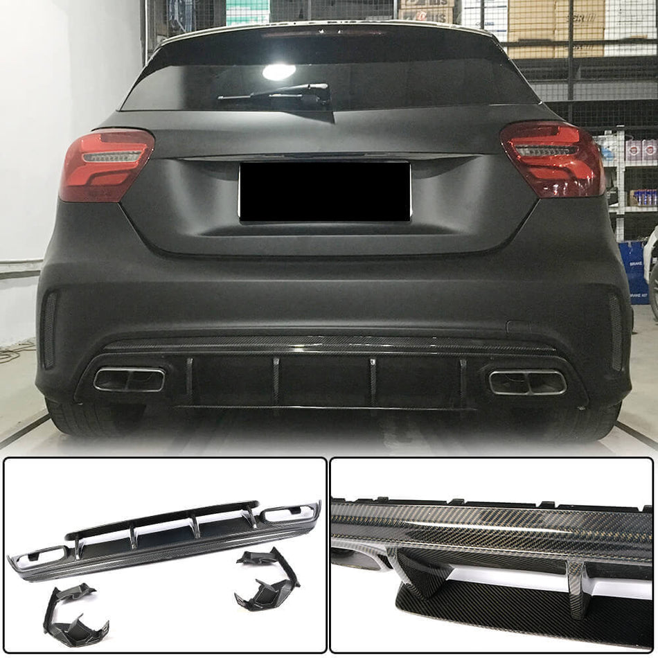 メルセデスベンツ A Class W176 Sport A45 AMG カーボン リアバンパー ディフューザー Lip